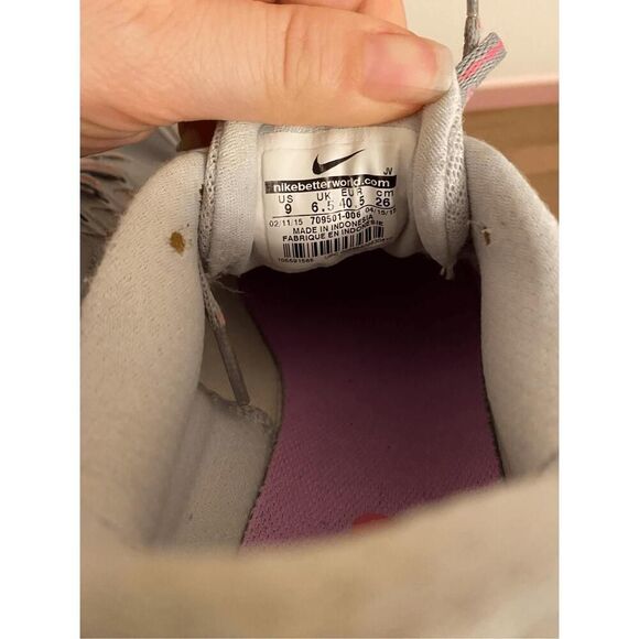 Nike size 9 womens dual fusion running shoes sneakers grey pink athletic - Picture 6 of 7